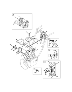 Chute Control Diagram and Parts List for 2X526SWE (31AM56TS710-31AM56TS756)(2015) Cub Cadet Snow Blower